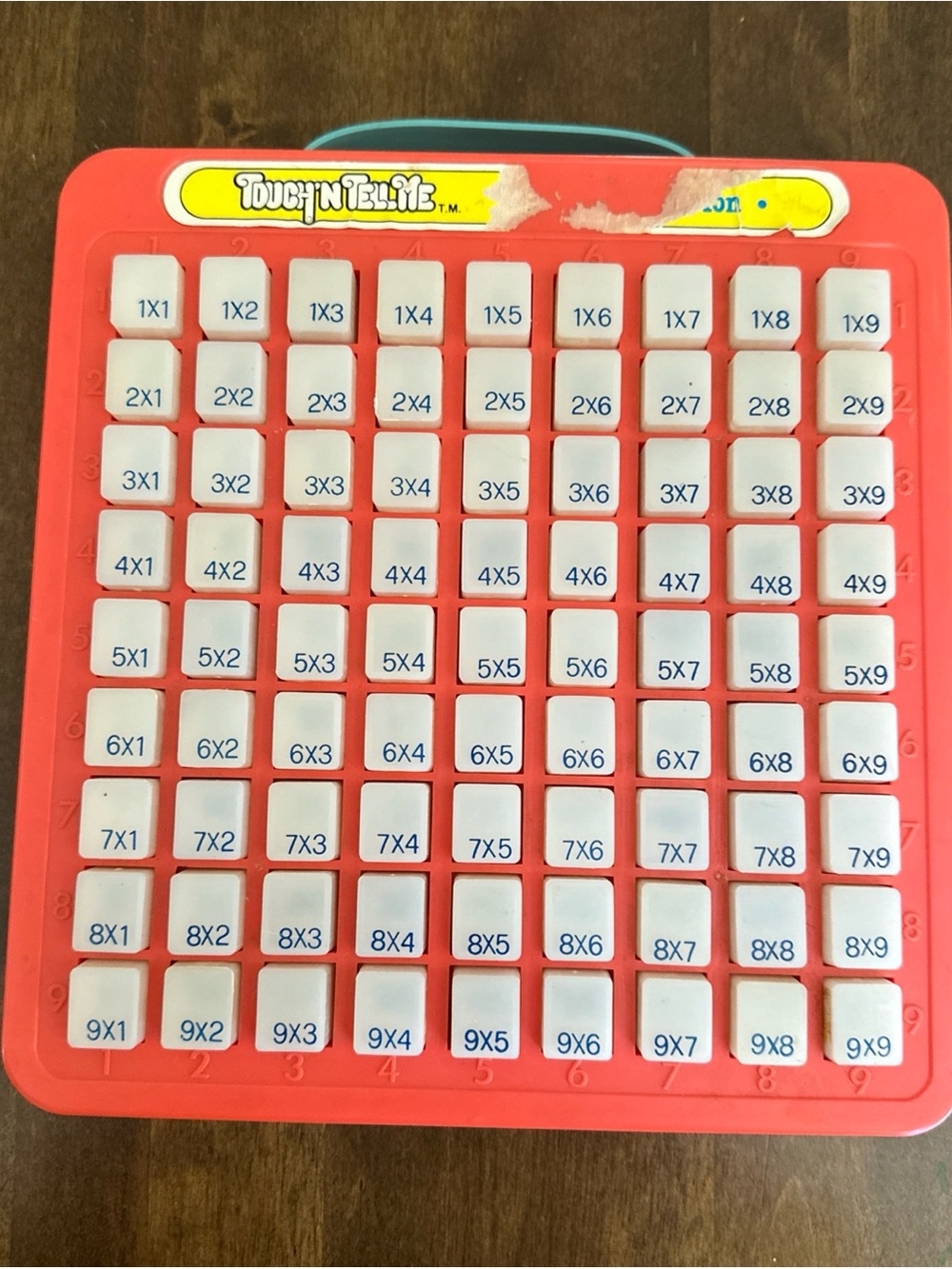 Touch 'N Tell Me Multiplication Math Machine Table Game Galoob Vintage Toy Set